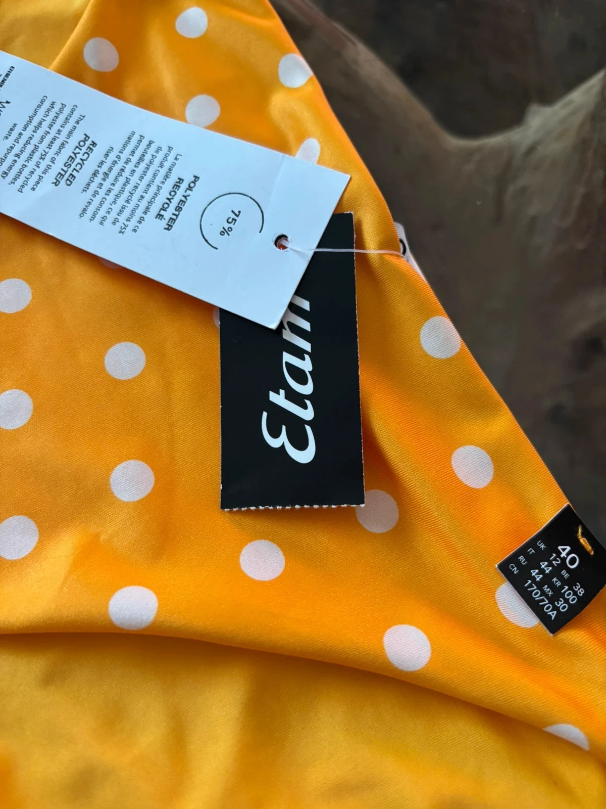 Zwembroek Etam geel met witte stippen 40 – photo 3